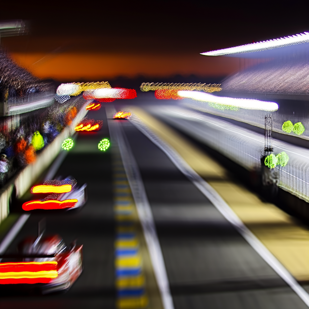 Le Mans race: adrenaline-fueled nighttime spectacle.