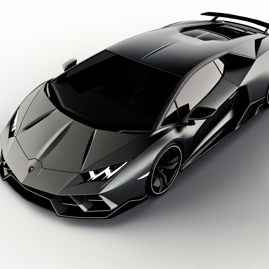 Sleek Lamborghini supercar with futuristic design.
