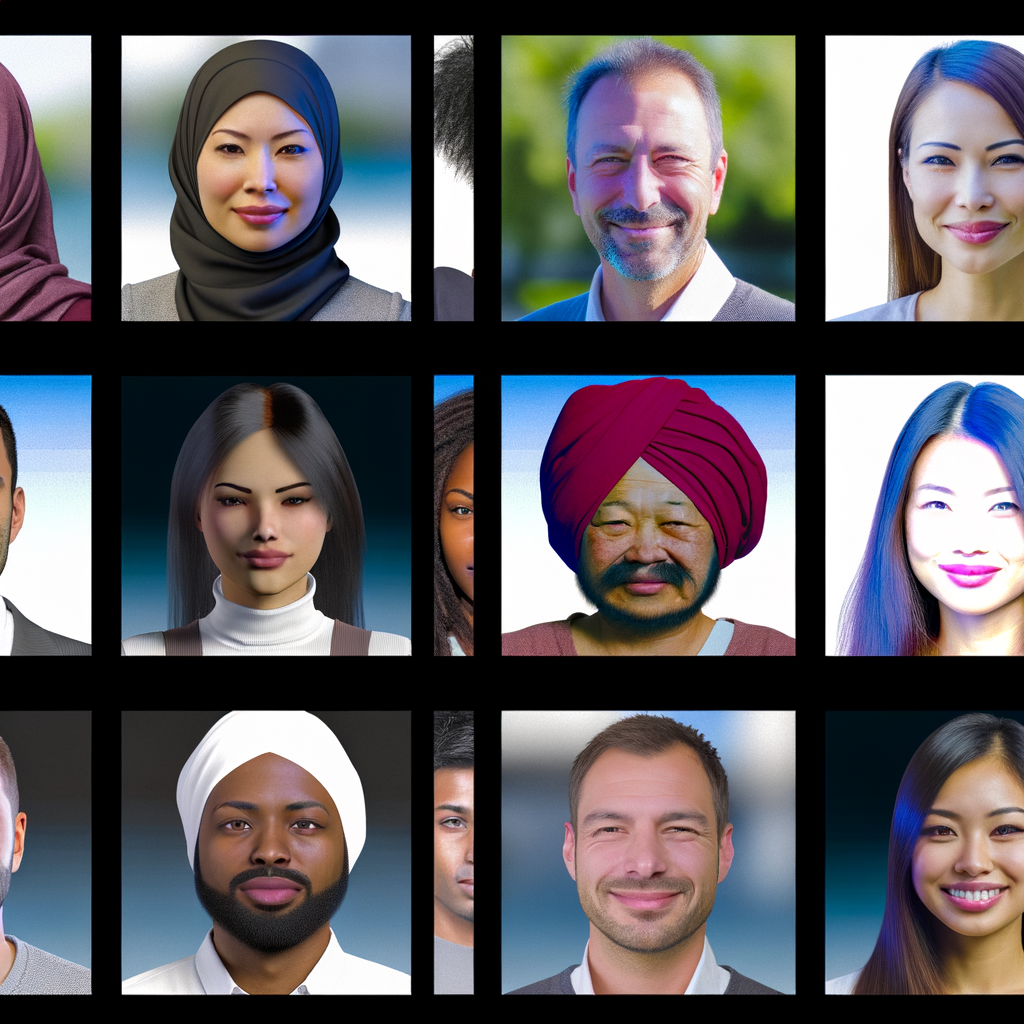 A diverse group of renters using AI.