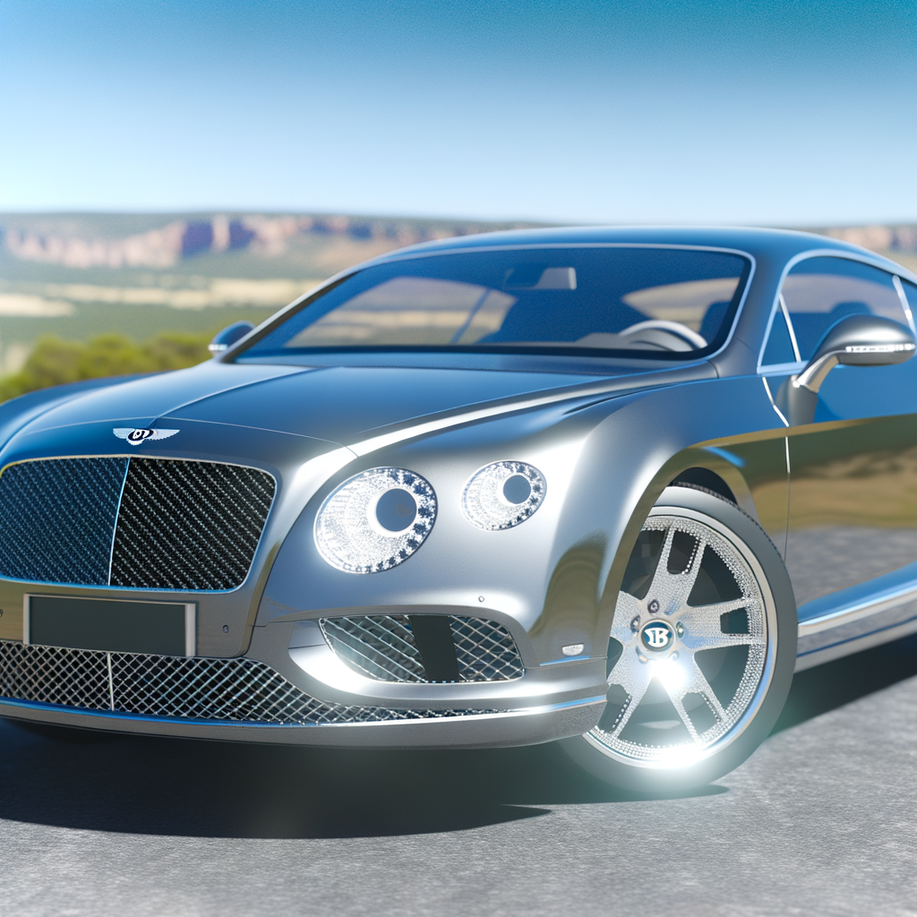 Bentley luxury car radiates elegance and power.