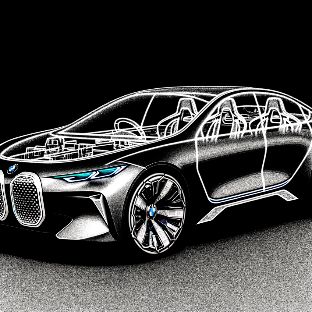 BMW futuristic car with AI technology.