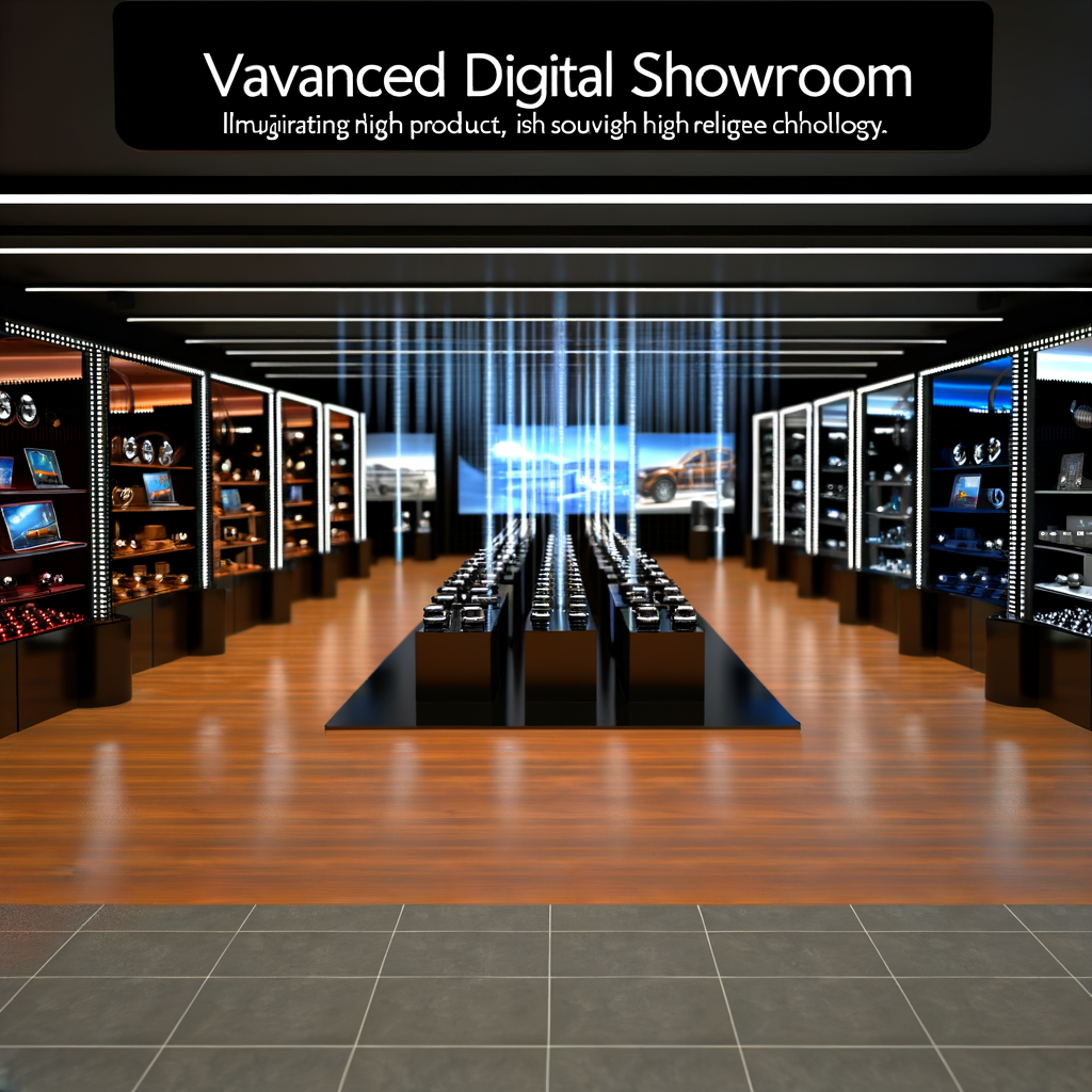 Digital showroom lights up future sales.