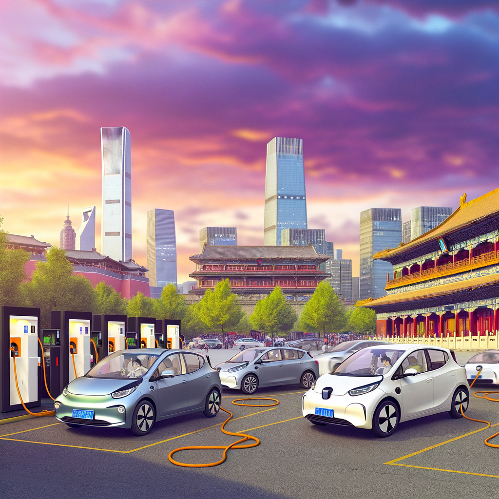 Electric cars dominate China's urban landscape.
