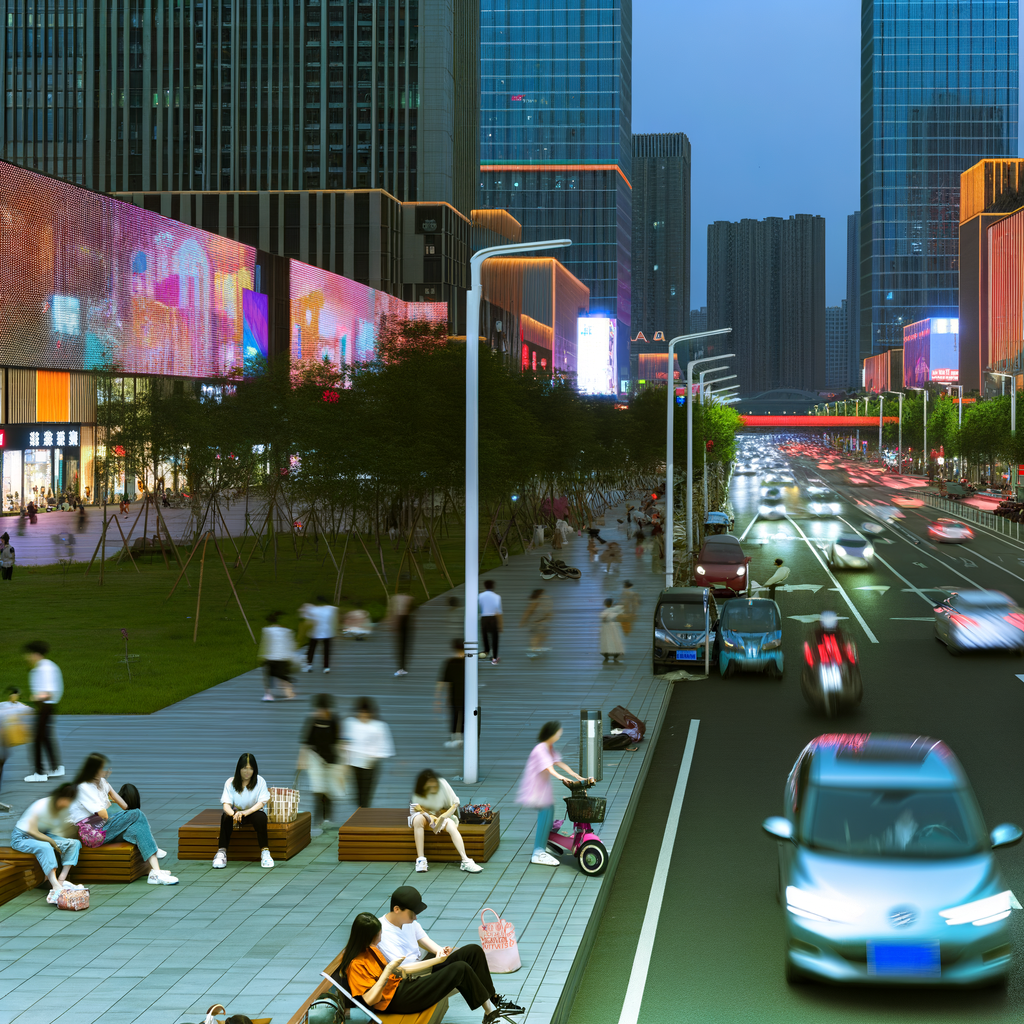 EVs dominate China's bustling urban streets.