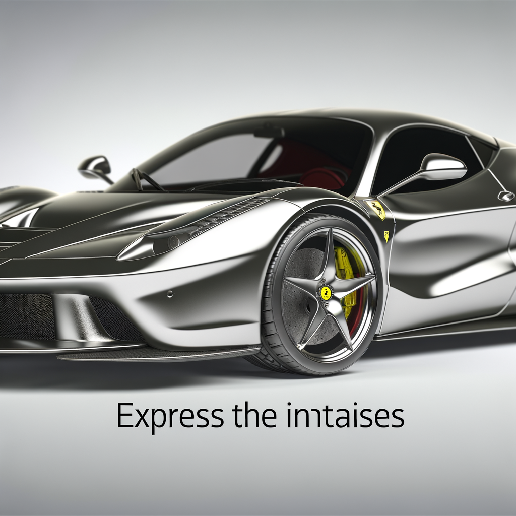 Ferrari supercar: sleek, powerful, photorealistic masterpiece.