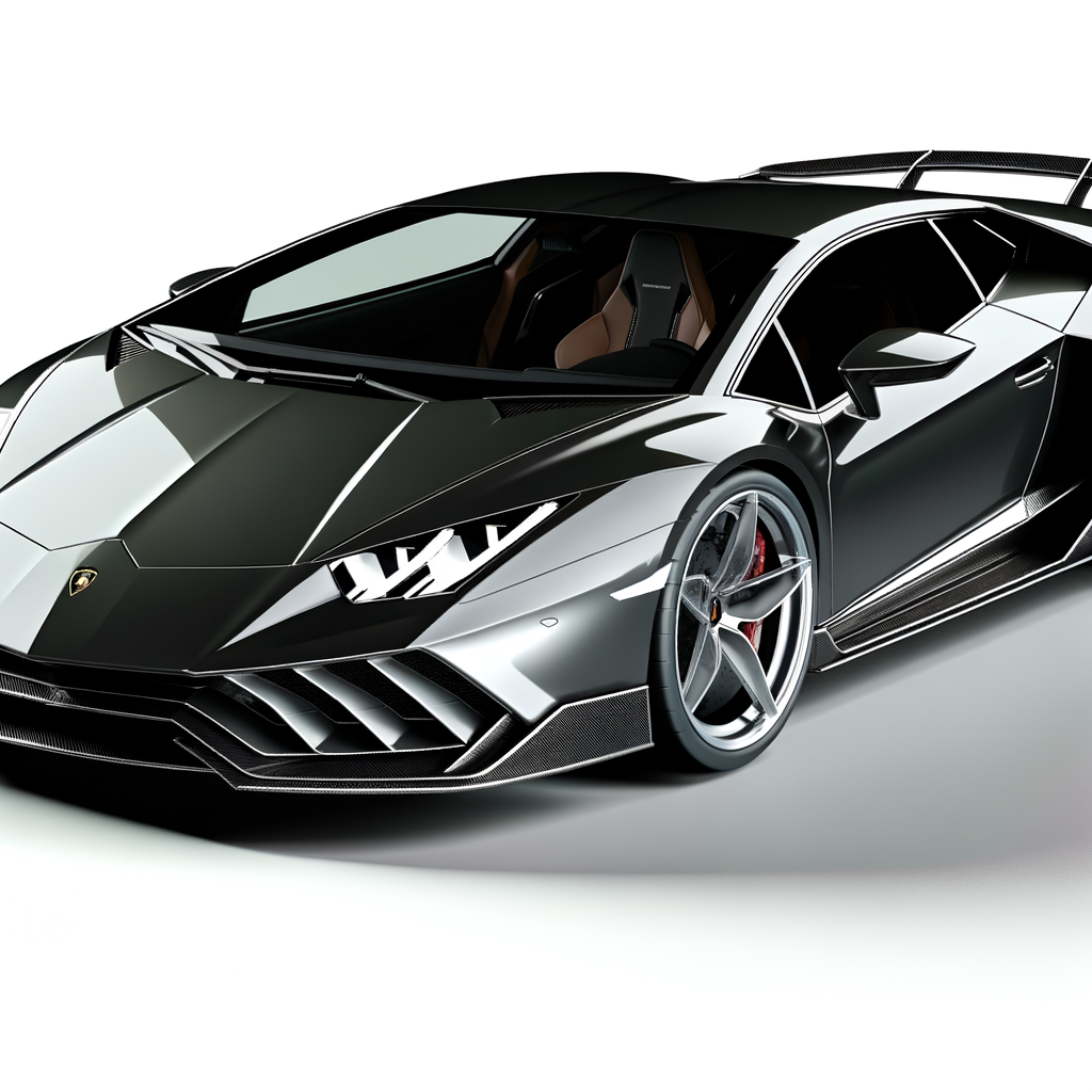 Sleek Lamborghini supercar, exuding luxury innovation.
