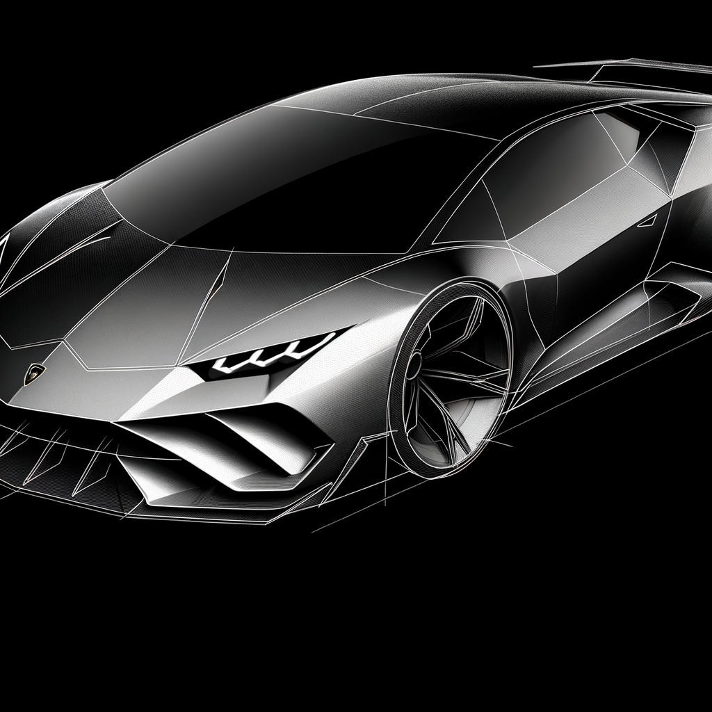 Sleek Lamborghini supercar with futuristic design.