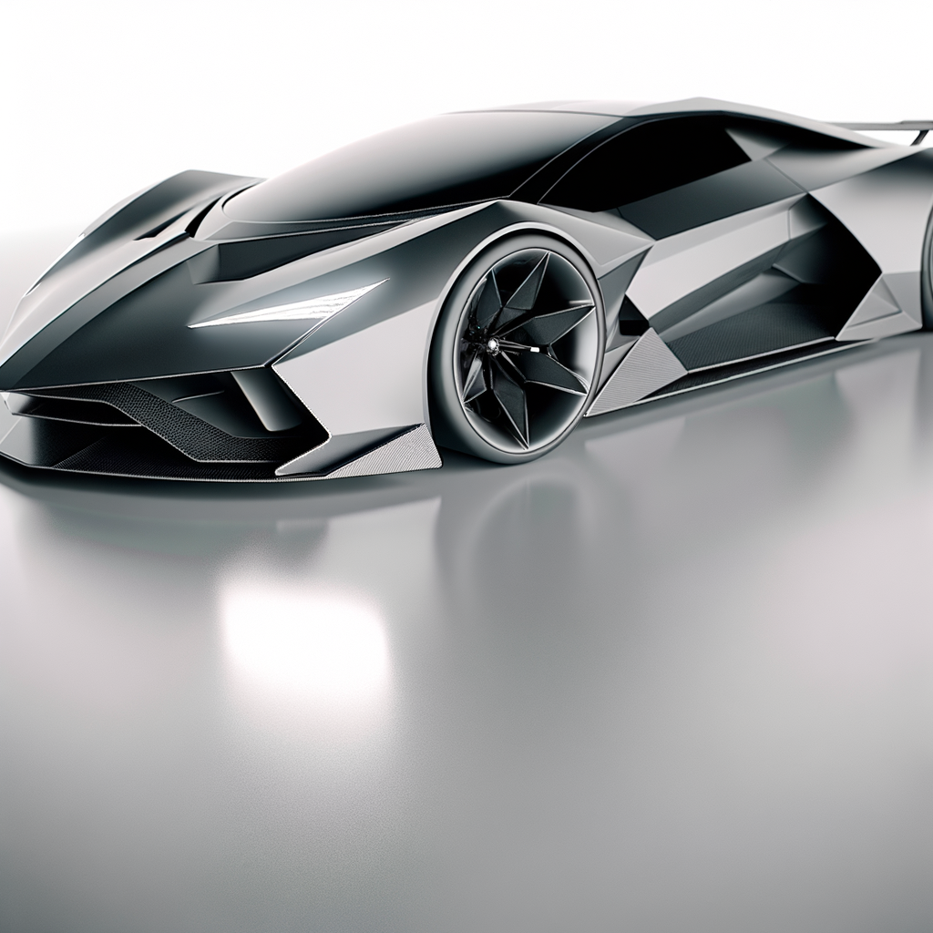 Sleek Lamborghini supercar with futuristic design.