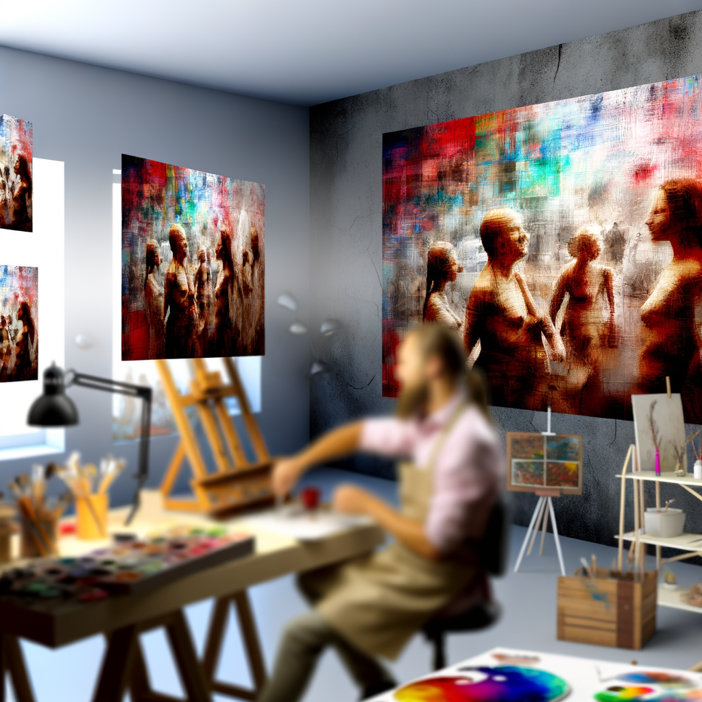A vibrant artist's studio, alive with inspiration.