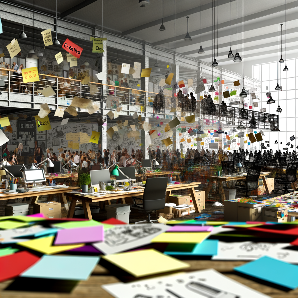 A vibrant workspace buzzing with creativity.