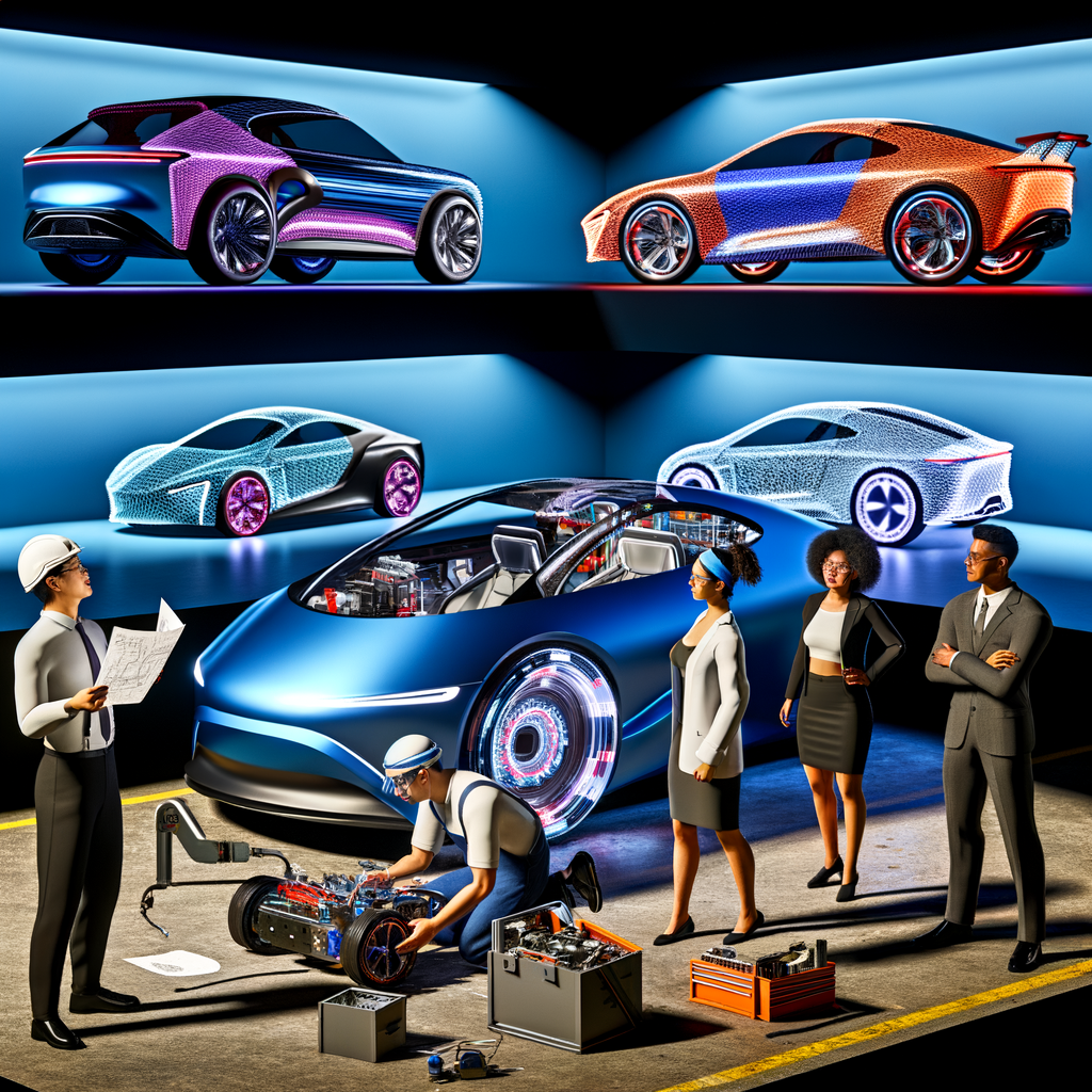 Dynamic automotive industry evolving toward future.