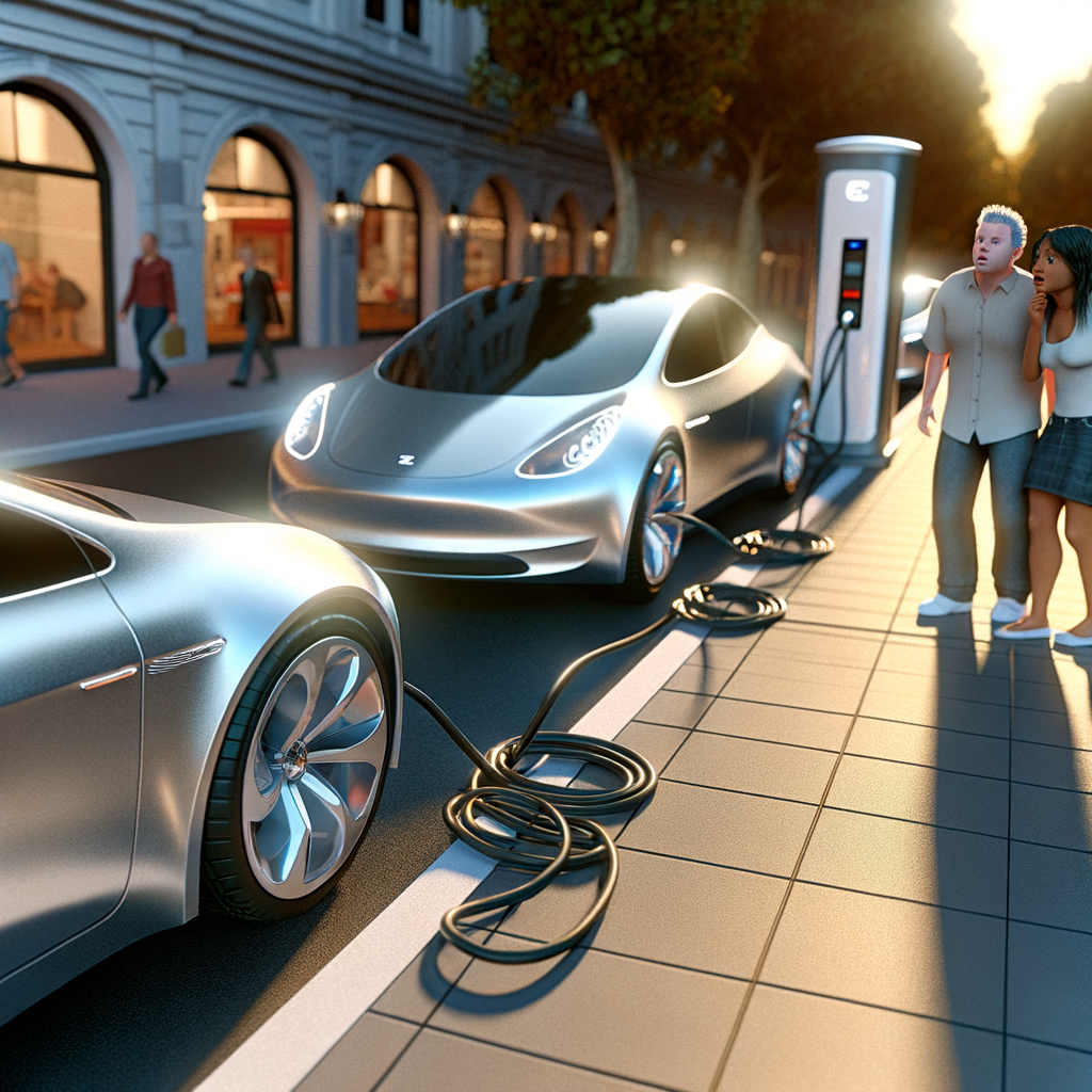 Electric cars charging, future technology integration.