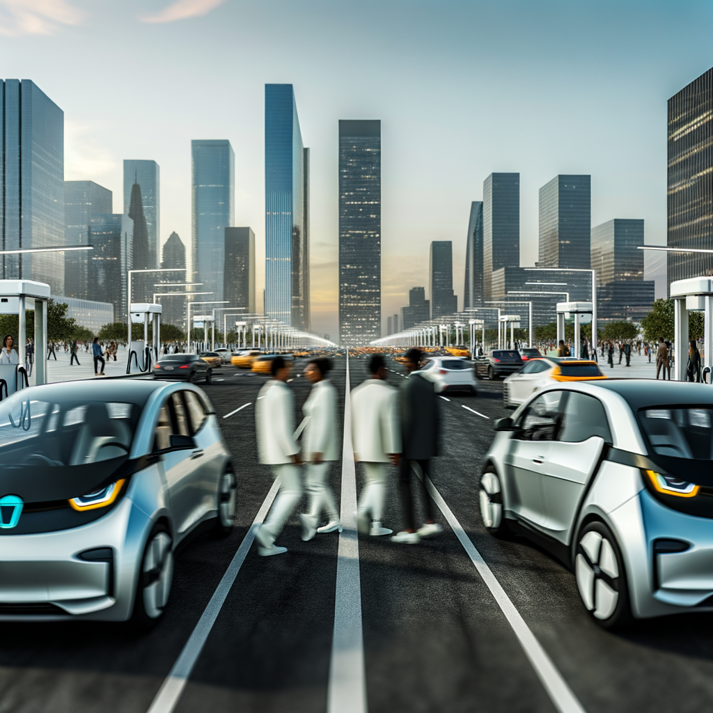 EVs dominate bustling Chinese city streets.