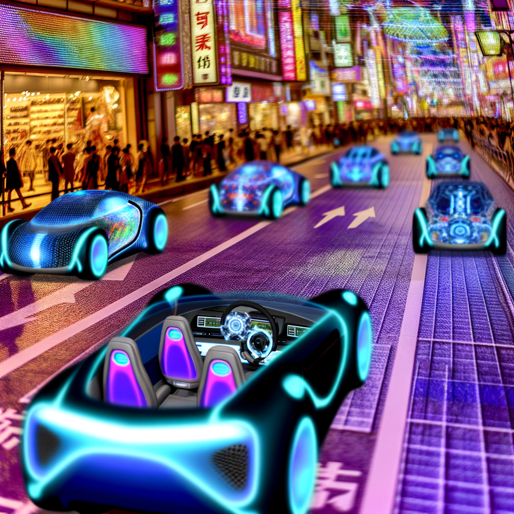 Future cars displaying customization and technology.