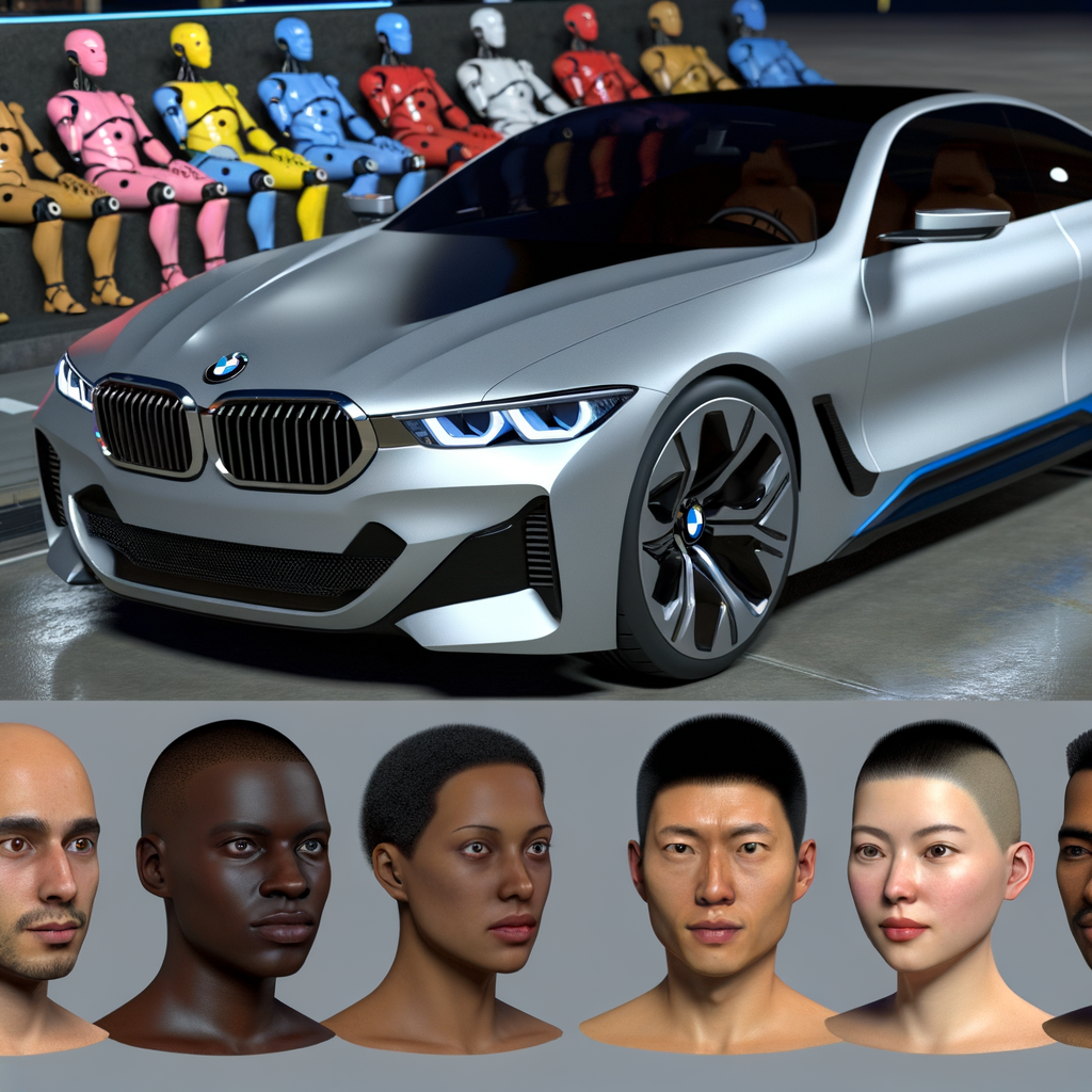 Futuristic BMW car with AI integration.