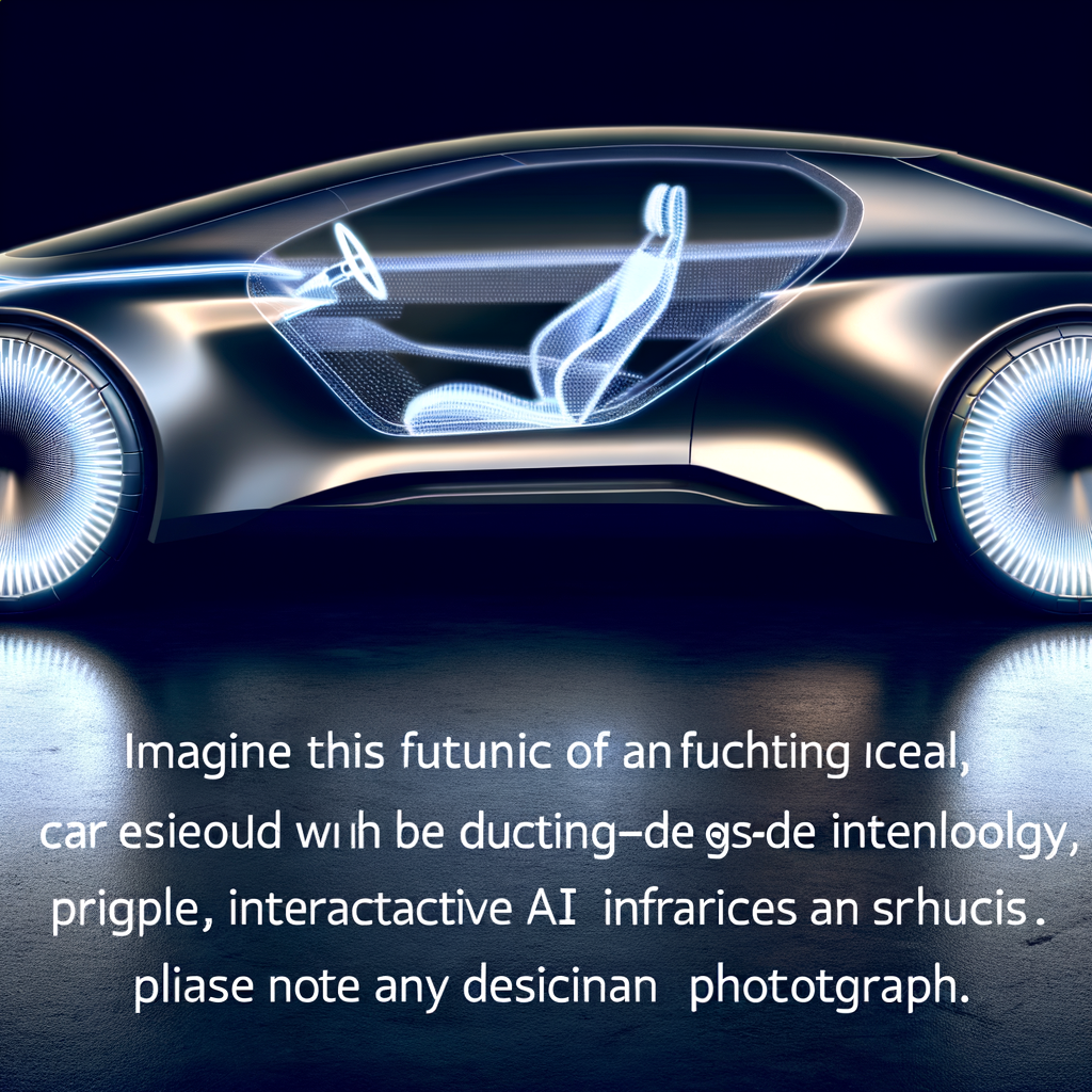 Futuristic BMW car with AI interfaces.