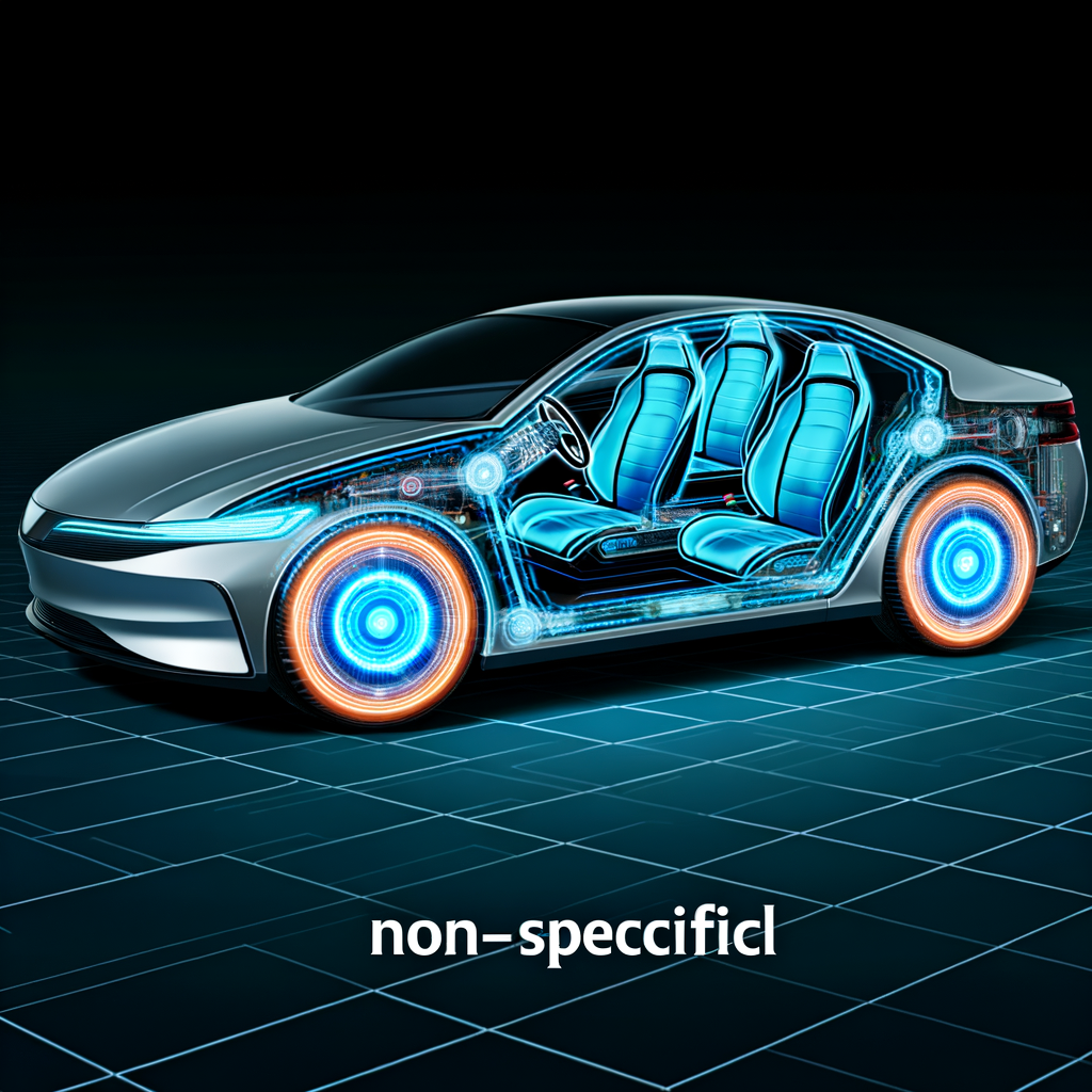 Futuristic BMW car with glowing AI interface.