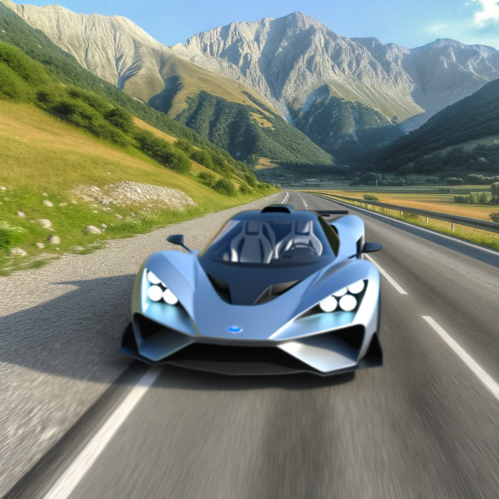 Lamborghini hybrid supercar on scenic road.