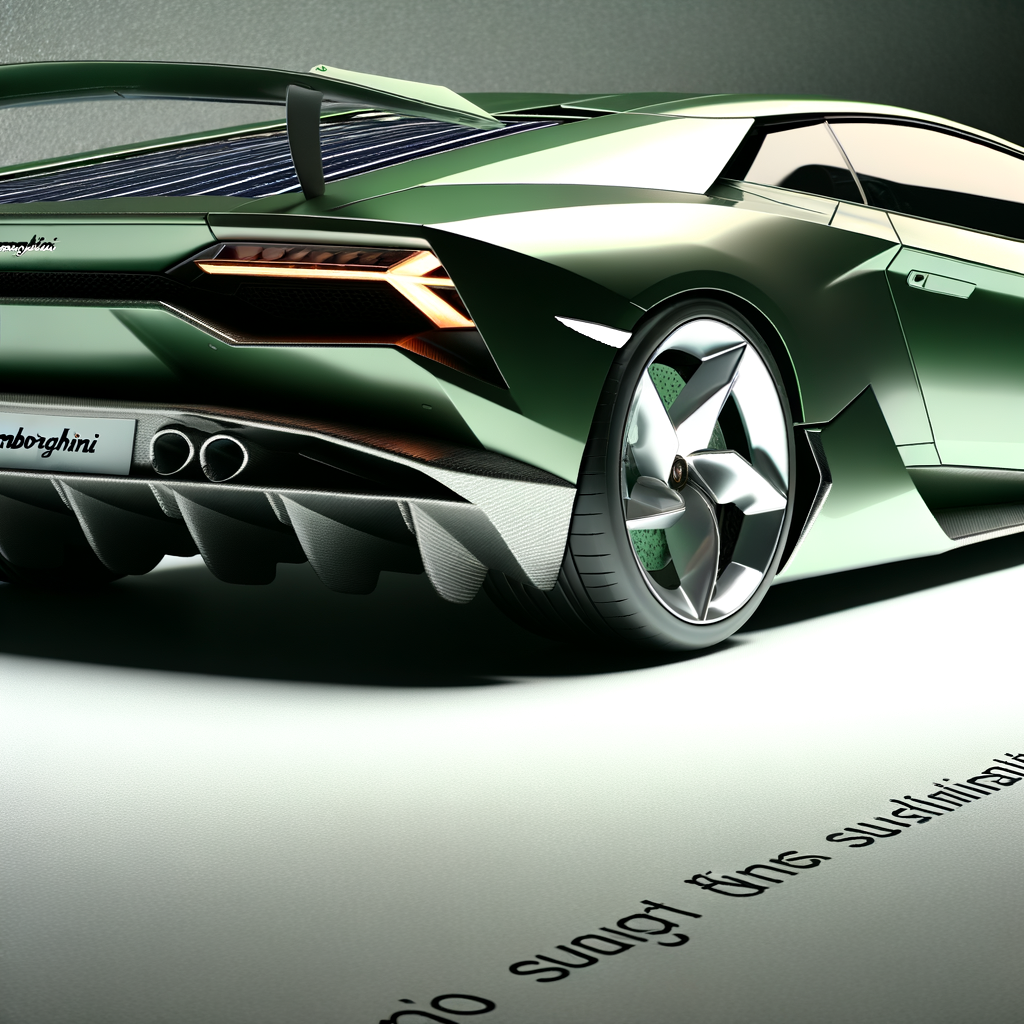 Lamborghini supercar blends luxury and sustainability.