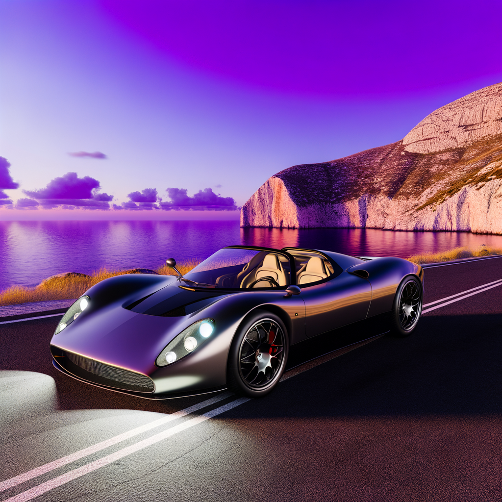 Sleek Lamborghini supercar on scenic drive.