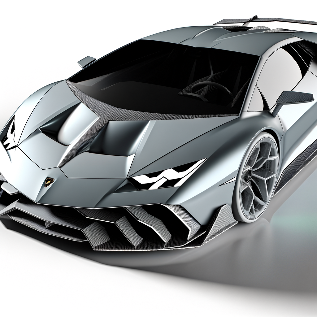 Sleek Lamborghini supercar with futuristic design.
